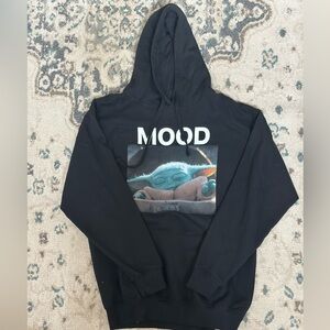 Black Sweater with Star Wars Mood Graphic Design